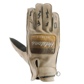 Motorcycle Gloves Helstons Detour Summer Beige Black Motorcycle Gloves Helstons Detour Summer Beige Black