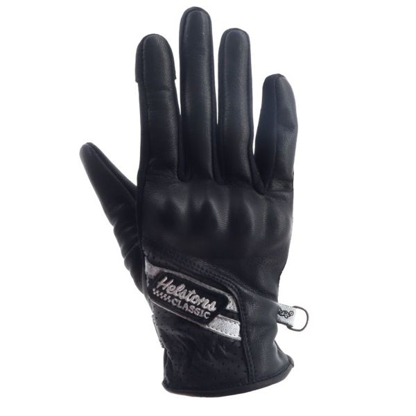 Motorcycle Gloves Helstons DS Lady Summer Leather Black White
