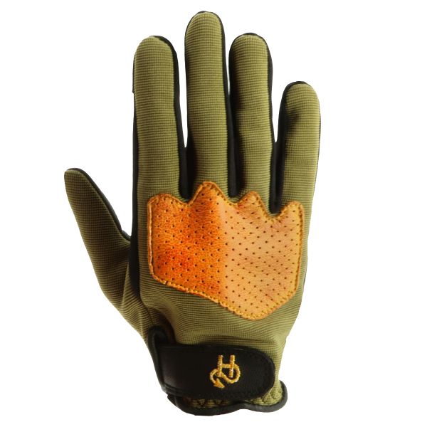 Motorcycle Gloves Helstons Duna Lady Summer 4Ways Leather Khaki Gold