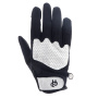 Motorcycle Gloves Helstons Duna Lady Summer 4Ways Leather Black White