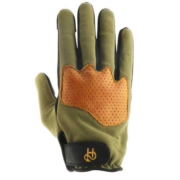 Motorcycle Gloves Helstons Dune Summer 4Ways Leather Khaki Gold