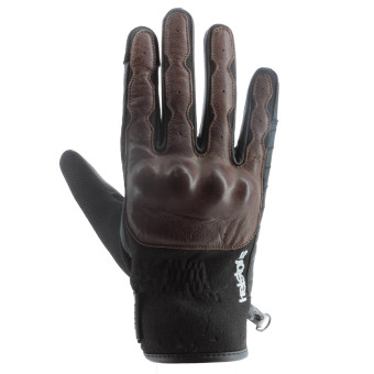 Motorcycle Gloves Helstons Go Summer Black Brown Motorcycle Gloves Helstons Go Summer Black Brown
