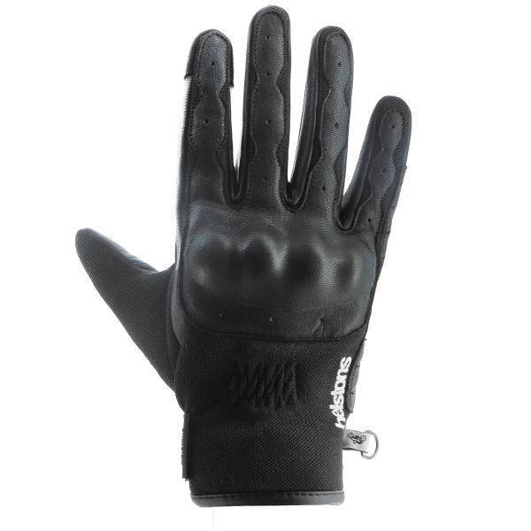 Motorcycle Gloves Helstons Go Summer Black Black Motorcycle Gloves Helstons Go Summer Black Black