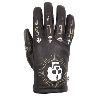 Motorcycle Gloves Helstons Grafic Winter Lady Black Motorcycle Gloves Helstons Grafic Winter Lady Black