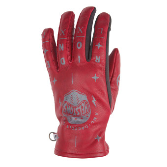 Motorcycle Gloves Helstons Grafic Winter Lady Burgundy Motorcycle Gloves Helstons Grafic Winter Lady Burgundy