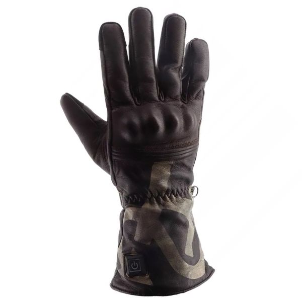 Motorcycle Gloves Helstons Harry Chauffant Leather Choco