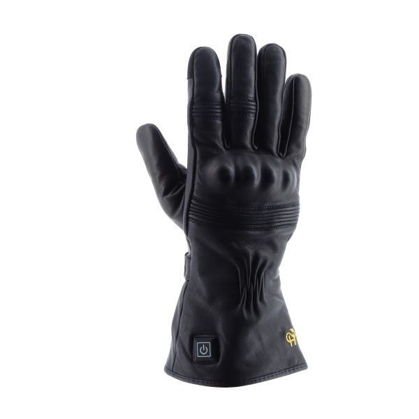 Motorcycle Gloves Helstons Harry Evo Heating Leather Black