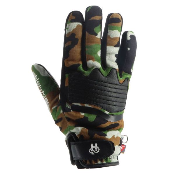 Motorcycle Gloves Helstons Jazz Winter 4Ways Leather Camo Black