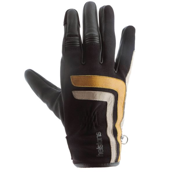 Motorcycle Gloves Helstons Jeff Summer Black Gold Beige Motorcycle Gloves Helstons Jeff Summer Black Gold Beige