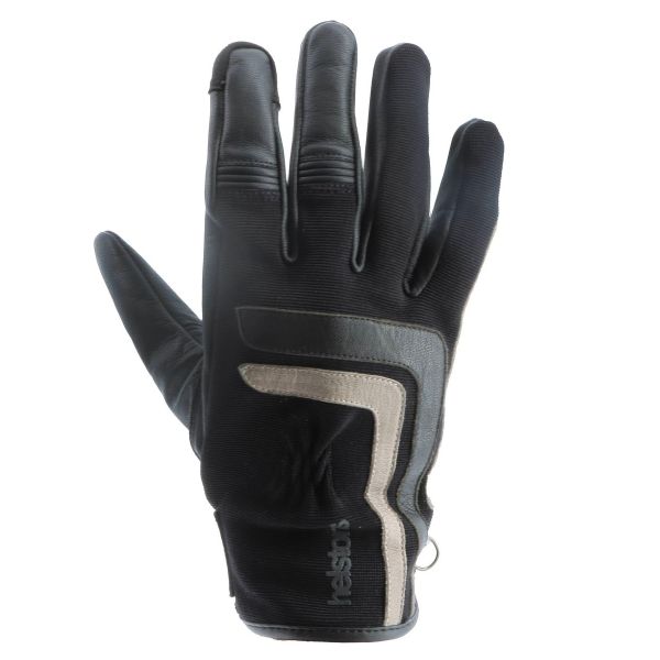 Motorcycle Gloves Helstons Jeff Summer Black Kaki Beige Motorcycle Gloves Helstons Jeff Summer Black Kaki Beige