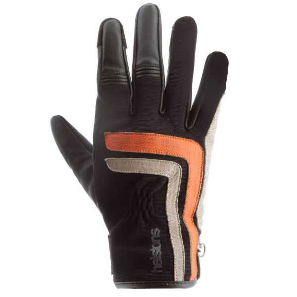 Motorcycle Gloves Helstons Jeff Summer Black Orange Beige Motorcycle Gloves Helstons Jeff Summer Black Orange Beige
