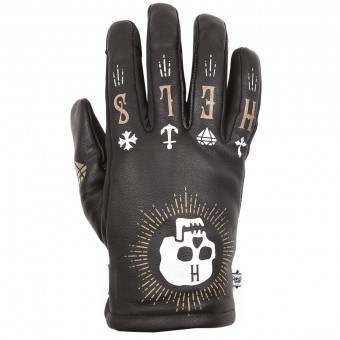 Motorcycle Gloves Helstons Kustom Winter Black Motorcycle Gloves Helstons Kustom Winter Black