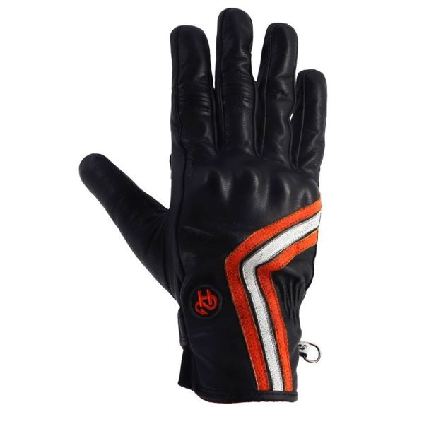 Motorcycle Gloves Helstons Line Summer Black Orange White Motorcycle Gloves Helstons Line Summer Black Orange White