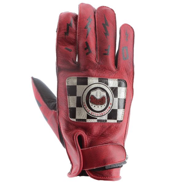 Motorcycle Gloves Helstons Logo Summer Red Black