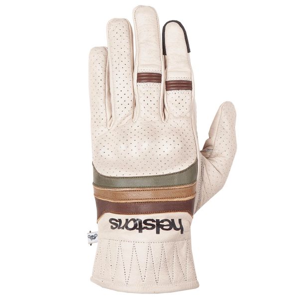 Motorcycle Gloves Helstons Mora Air Summer Beige Brown