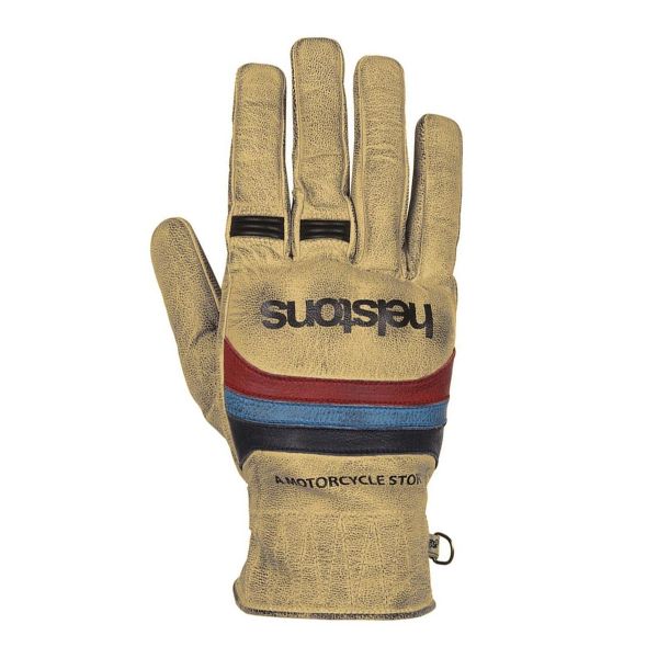 Motorcycle Gloves Helstons Mora Beige Blue Red Motorcycle Gloves Helstons Mora Beige Blue Red