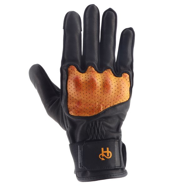 Motorcycle Gloves Helstons Neo Air Summer Leather Black Gold Motorcycle Gloves Helstons Neo Air Summer Leather Black Gold