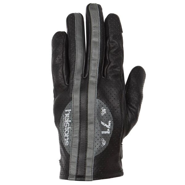 Motorcycle Gloves Helstons Record Air Summer Black Grey