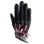 Motorcycle Gloves Helstons Rod Air Lady Summer Leather Black Grey Red