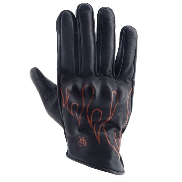 Motorcycle Gloves Helstons Rod Air Summer Leather Black Orange Motorcycle Gloves Helstons Rod Air Summer Leather Black Orange