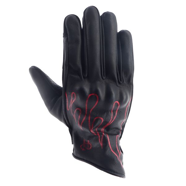 Motorcycle Gloves Helstons Rod Air Summer Leather Black Red Motorcycle Gloves Helstons Rod Air Summer Leather Black Red