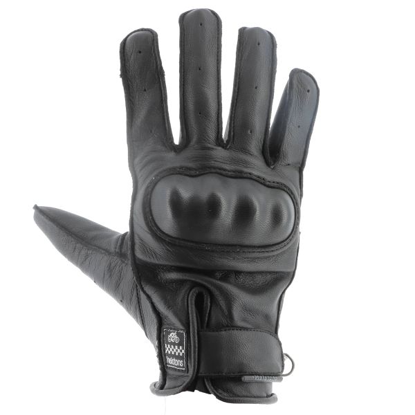 Motorcycle Gloves Helstons Roko Black Black Motorcycle Gloves Helstons Roko Black Black