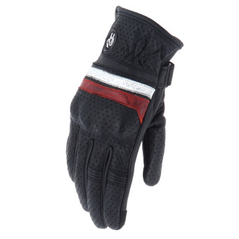Motorcycle Gloves Helstons Rush Air Summer Black White Red