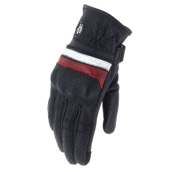 Motorcycle Gloves Helstons Rush Air Summer Black White Red