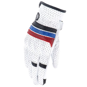 Motorcycle Gloves Helstons Rush Air Summer White Black Blue Red