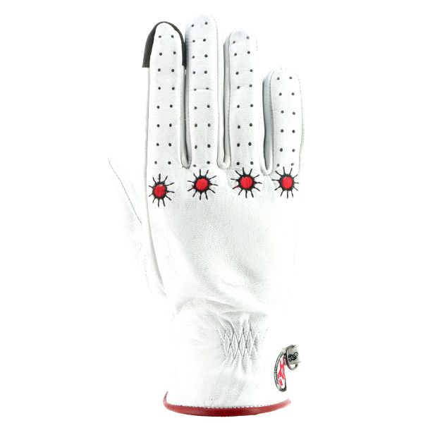 Motorcycle Gloves Helstons Shine Summer White Motorcycle Gloves Helstons Shine Summer White