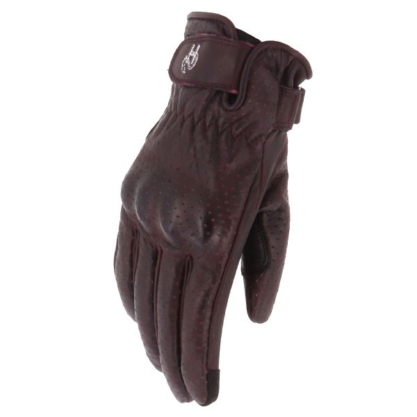 Motorcycle Gloves Helstons Ska Air Summer Girl Burgundy Black
