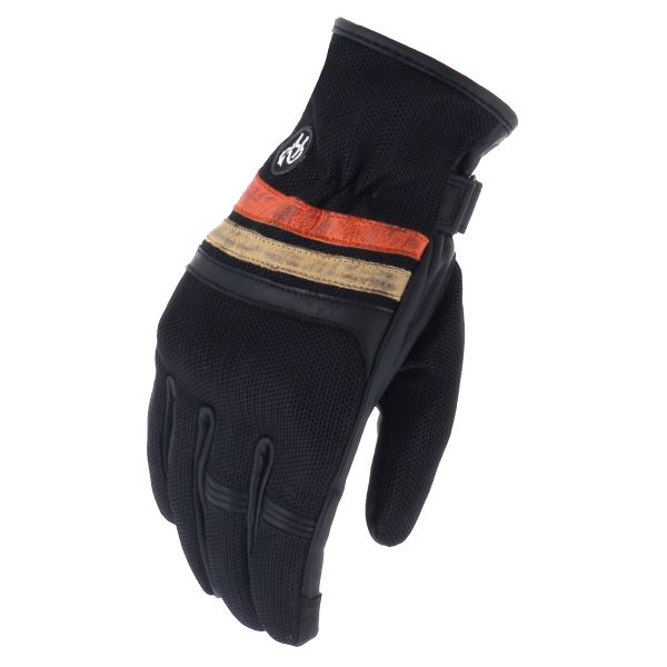 Motorcycle Gloves Helstons Skyline Air Mesh Black Beige Orange