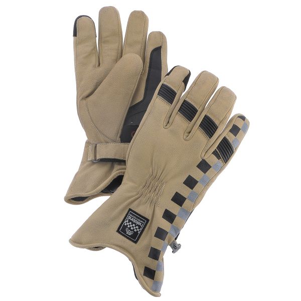 Motorcycle Gloves Helstons Steve Winter Beige Black Motorcycle Gloves Helstons Steve Winter Beige Black