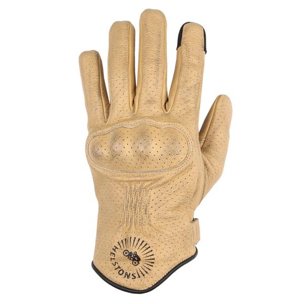 Motorcycle Gloves Helstons Sun Air Summer Beige Black