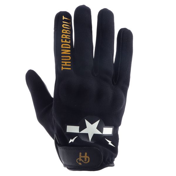 Motorcycle Gloves Helstons Thunderbolt Summer 4Ways Leather Black