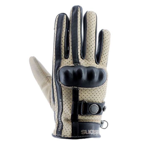 Motorcycle Gloves Helstons Tinta Summer Beige Black Motorcycle Gloves Helstons Tinta Summer Beige Black