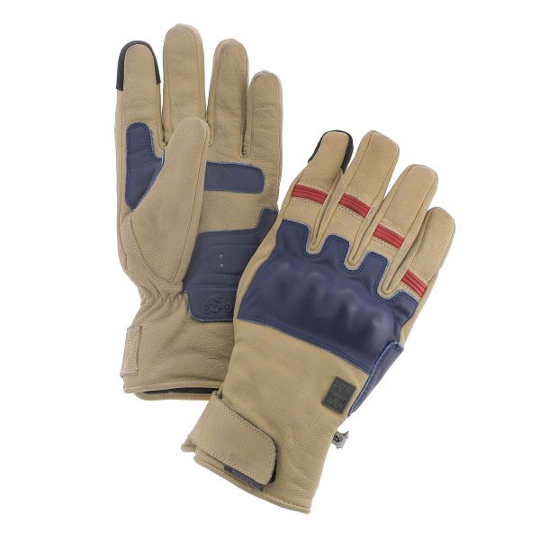Motorcycle Gloves Helstons Wislay Winter Beige Blue Red Motorcycle Gloves Helstons Wislay Winter Beige Blue Red