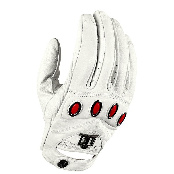 Motorcycle Gloves ICON Hella White