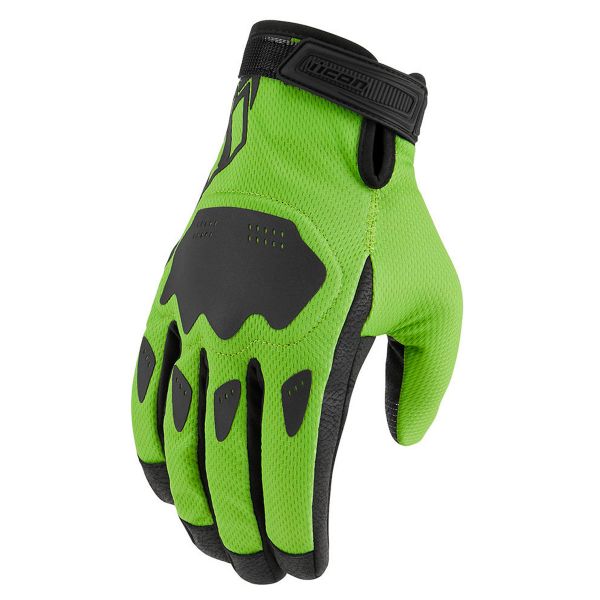 Motorcycle Gloves ICON Hooligan CE Glove Green Motorcycle Gloves ICON Hooligan CE Glove Green