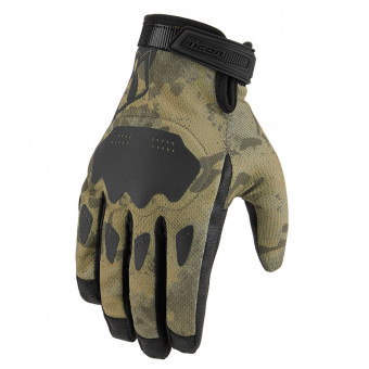 Motorcycle Gloves ICON Hooligan CE Glove Tan Camo