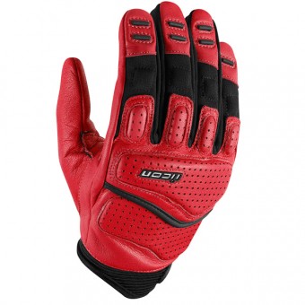 Motorcycle Gloves ICON Superduty 2 Red