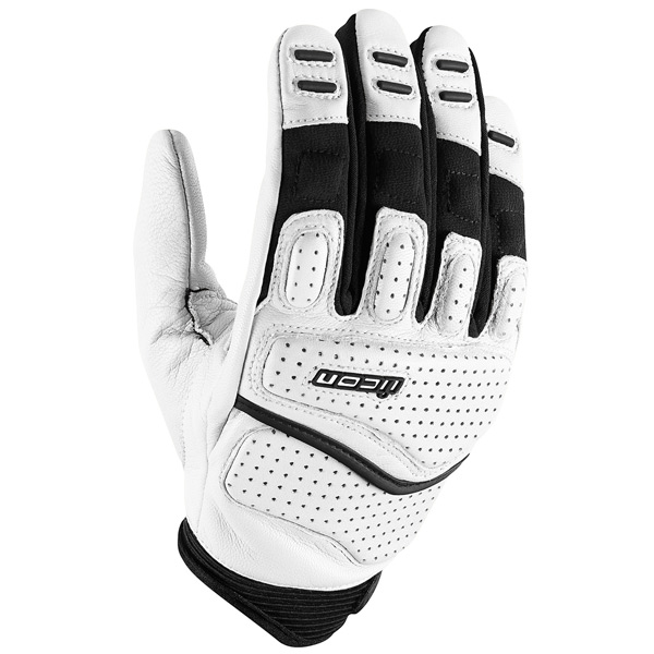 Motorcycle Gloves ICON Superduty 2 White