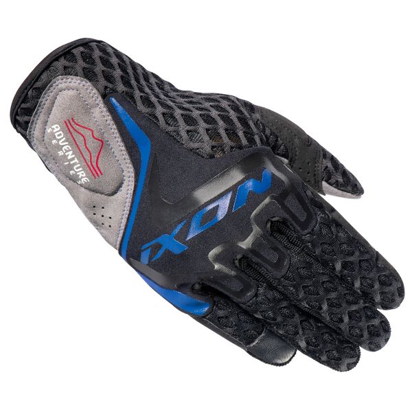 Motorcycle Gloves Ixon Dirt Air Black Anthracite Blue Motorcycle Gloves Ixon Dirt Air Black Anthracite Blue