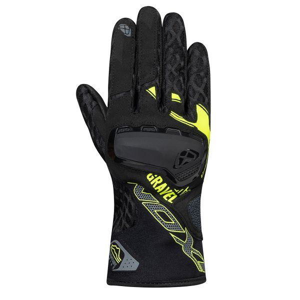 Motorcycle Gloves Ixon Gravel Air Black Bright Yellow Motorcycle Gloves Ixon Gravel Air Black Bright Yellow