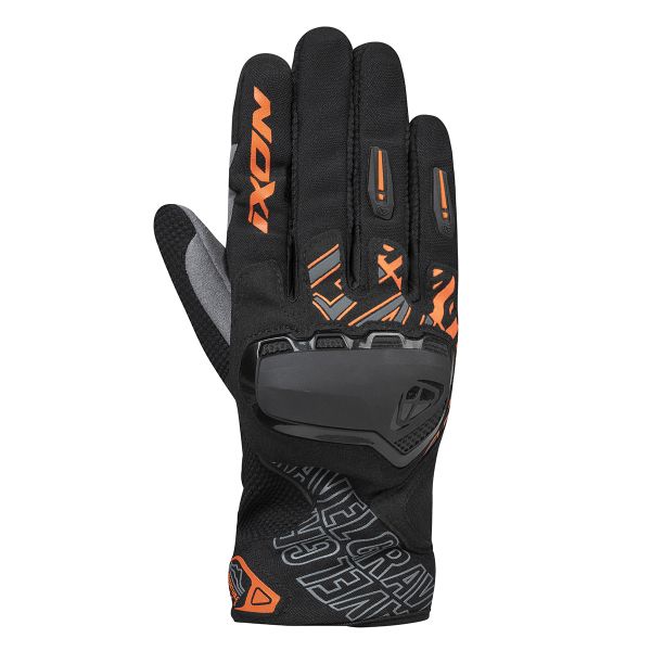 Motorcycle Gloves Ixon Gravel Air Black Orange Motorcycle Gloves Ixon Gravel Air Black Orange