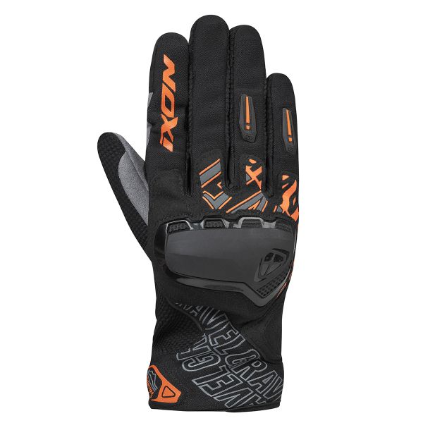 Motorcycle Gloves Ixon Gravel Black Orange