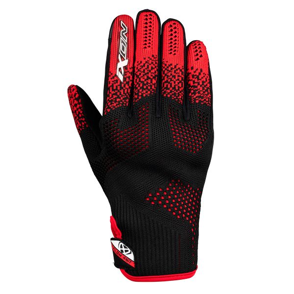 Motorcycle Gloves Ixon Ixflow Knit Black Red