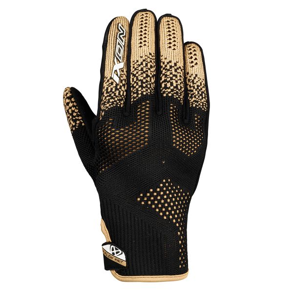 Motorcycle Gloves Ixon Ixflow Knit Lady Black Gold