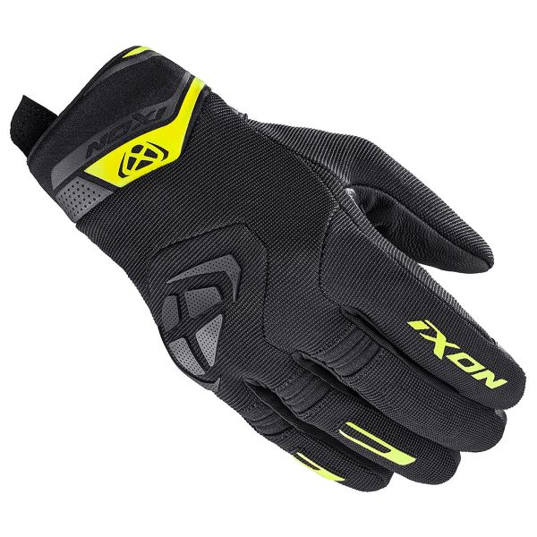 Motorcycle Gloves Ixon Mig 2 Black Bright Yellow Motorcycle Gloves Ixon Mig 2 Black Bright Yellow