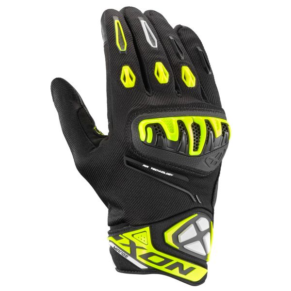 Motorcycle Gloves Ixon Mirage Air Black Yellow Motorcycle Gloves Ixon Mirage Air Black Yellow